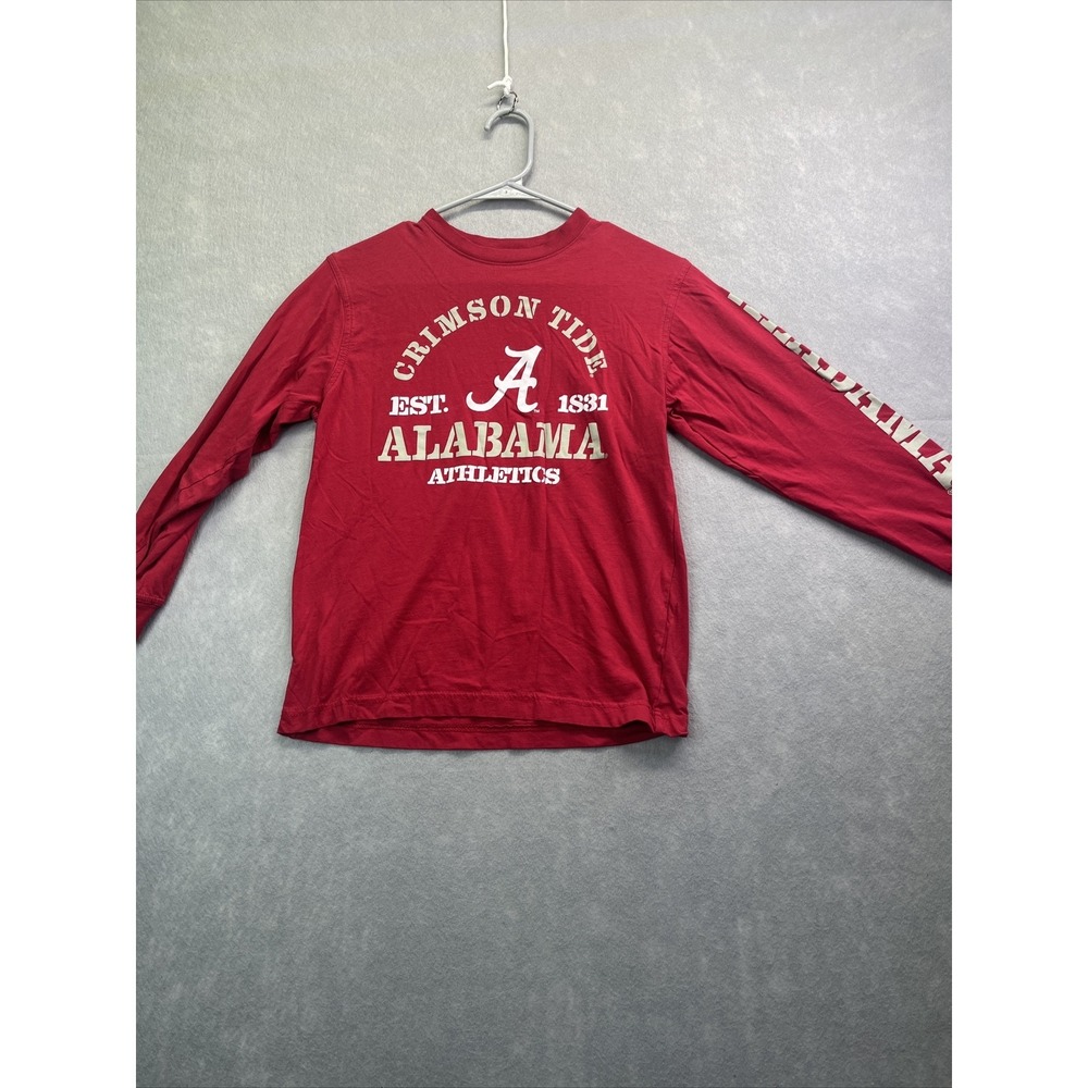 Bama Alabama Crimson Tide NCAA SEC Red Kids L T Shirt Spellout Down Arm